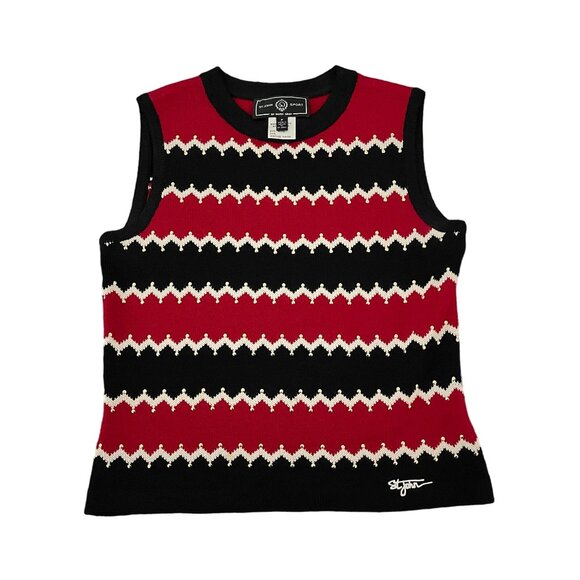 St. John Sport By Marie Gray NS Knit Top & Cardigan 2pc Set Embellished, Size S - Picture 9 of 13